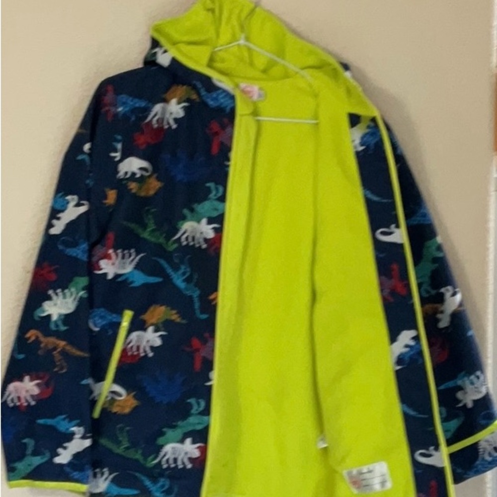 Wonder Nation Boys' Dino Print Rain Jacket with Hood NWOT - Picture 2 of 6